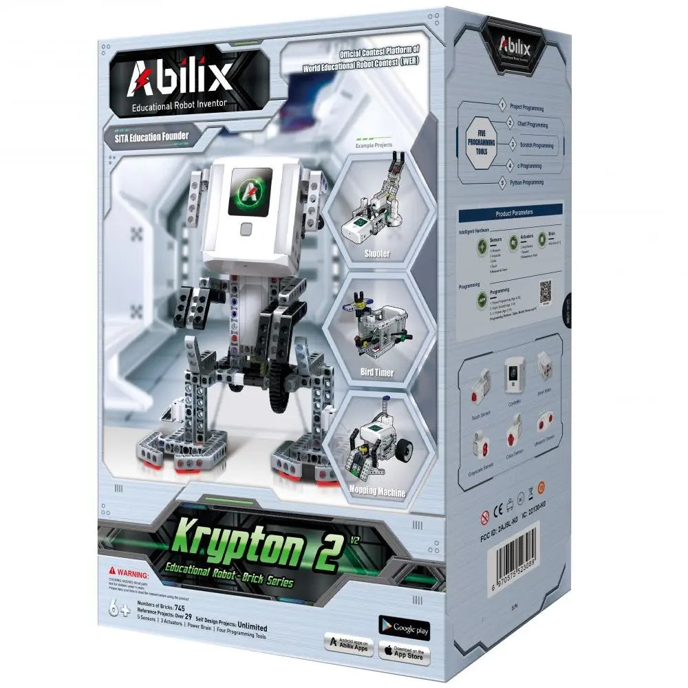 Educational Robot Building Blocks 745 el. Abilix Krypton 2 V2 + programming course Brand Abilix