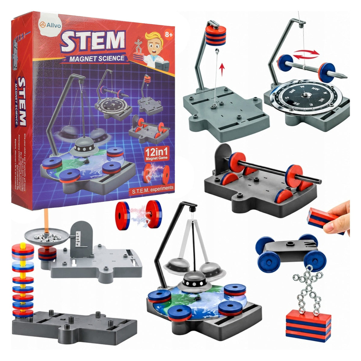 Educational Set Magnetic Experiments Science Logic Small Physicist 12W1 8+