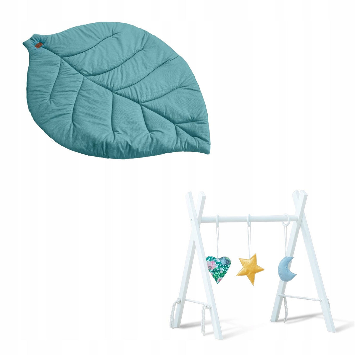 Educational Stand Baby GYM, GIMASTIC+ mattress mat leaf velvet sage