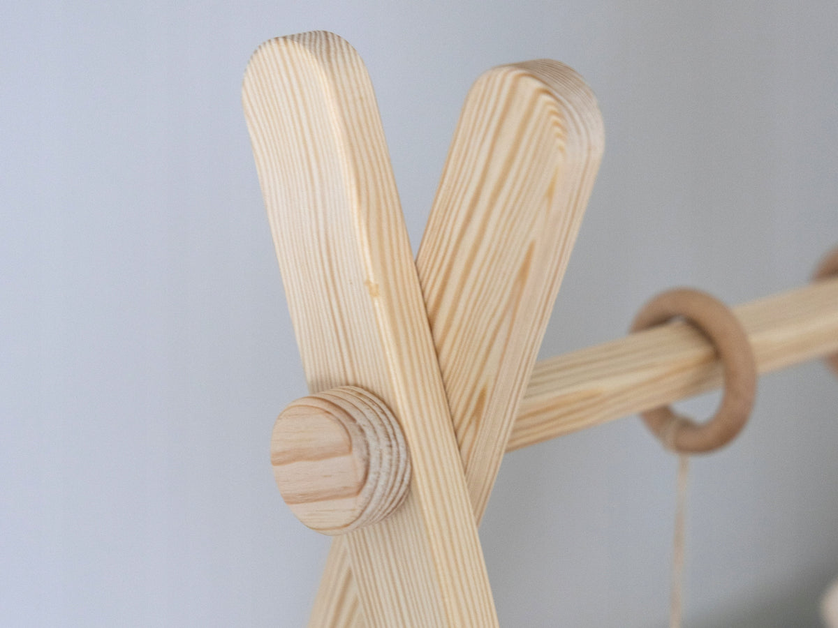 Educational Stand Gymnastic PINK Baby Gym Wooden Infant FOLDING Manufacturer code StojakRóżowy