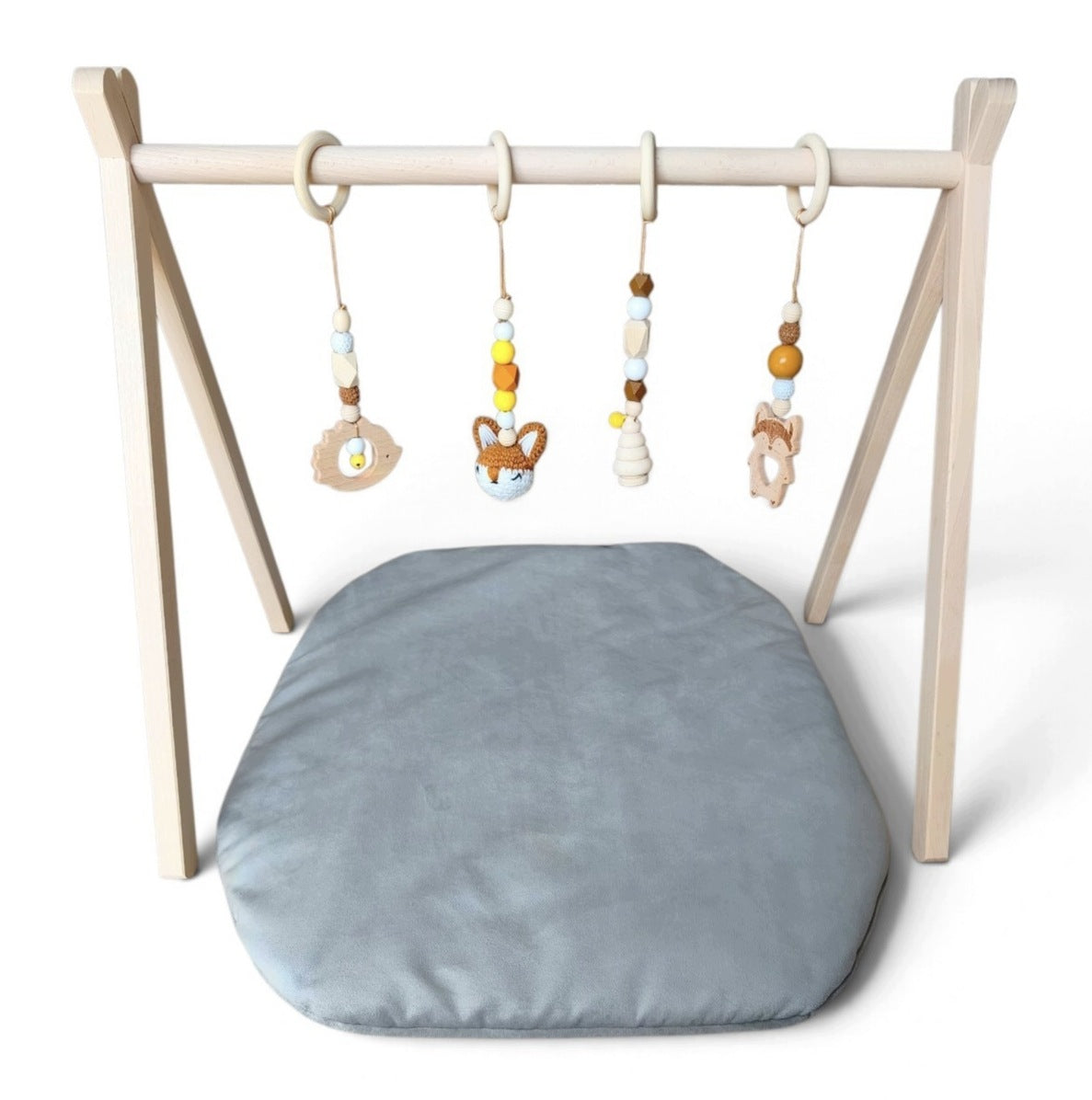 Educational Stand Gymnastic Wooden Baby Gym for Babies MAT GREY Packaging status original