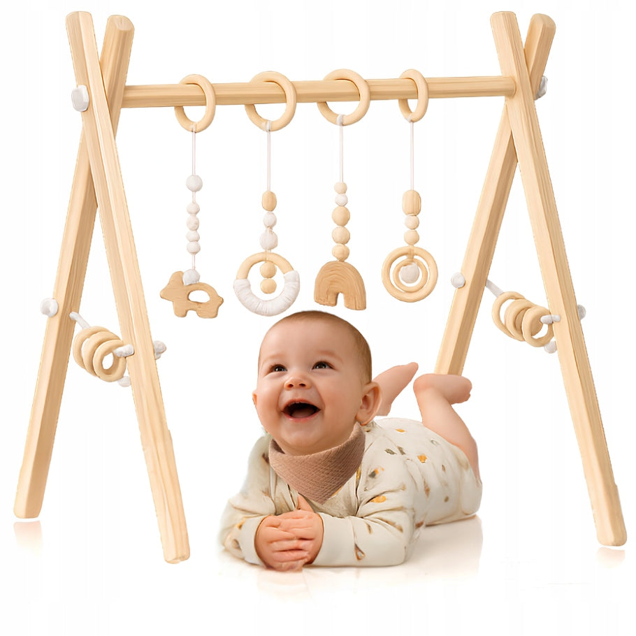 Educational Stand Gymnastic Wooden Pendant for Kids and Babies Packaging status original