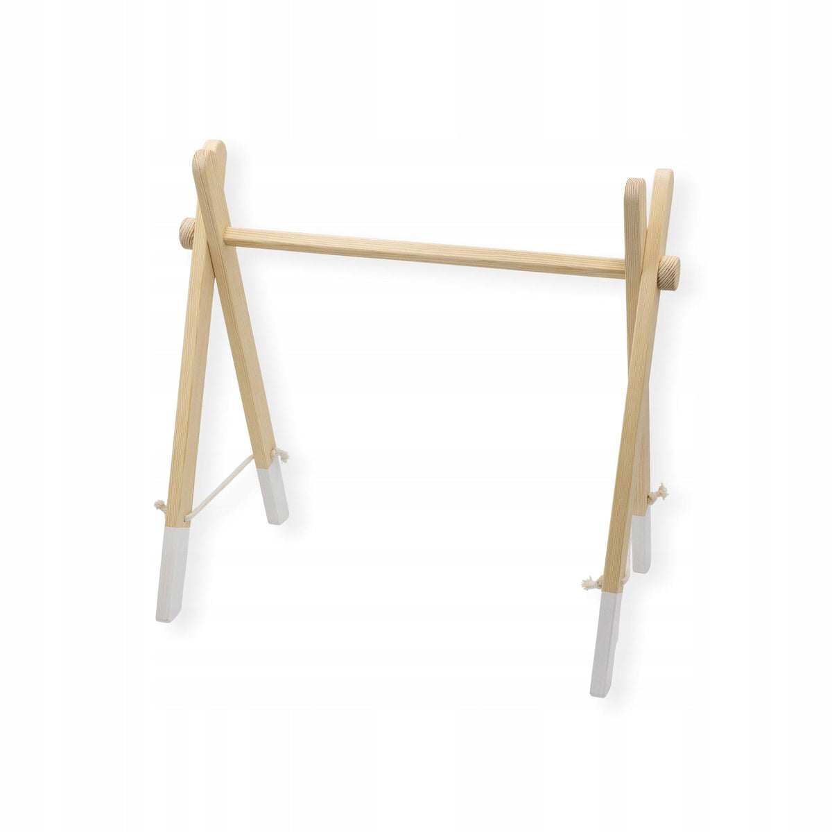 Educational Stand WHITE Baby Gym Wooden Infant Children Folding Manufacturer code StojakBiałySznurek