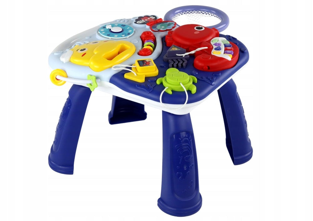 Educational Table 2in1 Marine Animals Piano Clock Basket Balls Brand LEAN Toys