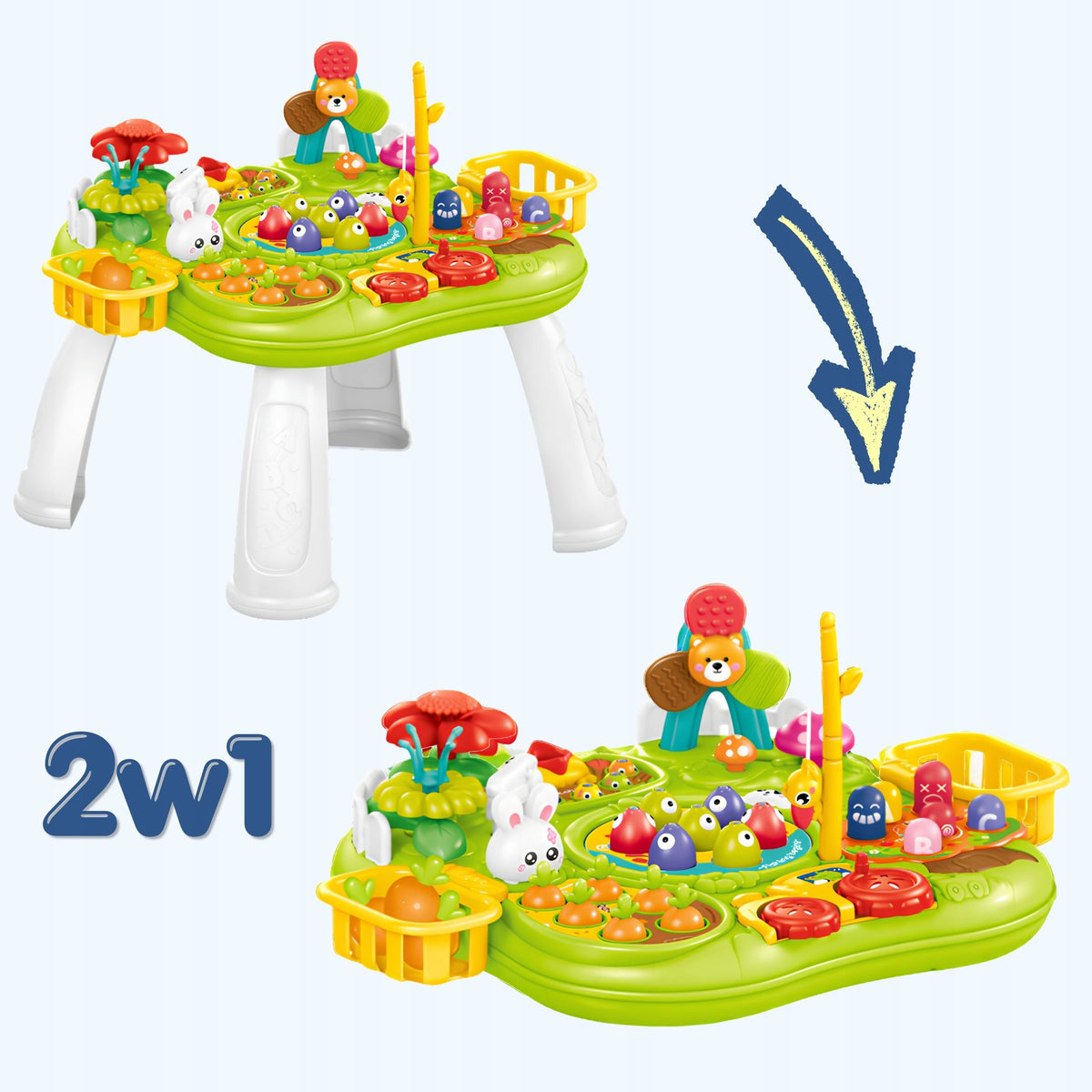 Educational Table Interactive 2in1 Game Fishing Hammer Sorter Brand Woopie