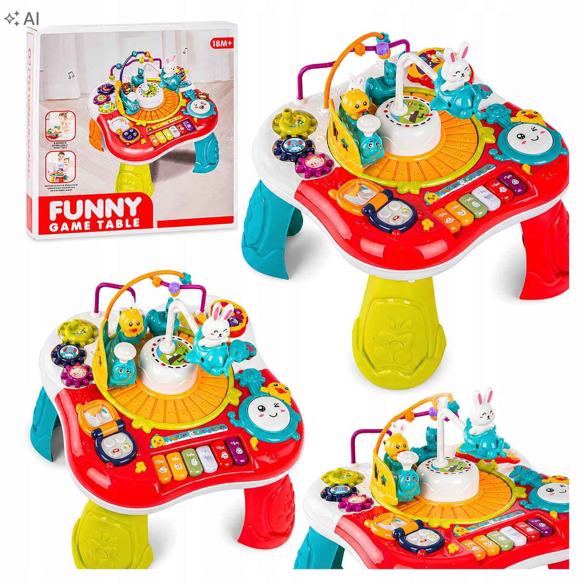 Educational Table Interactive For Children Piano Musical Clothes