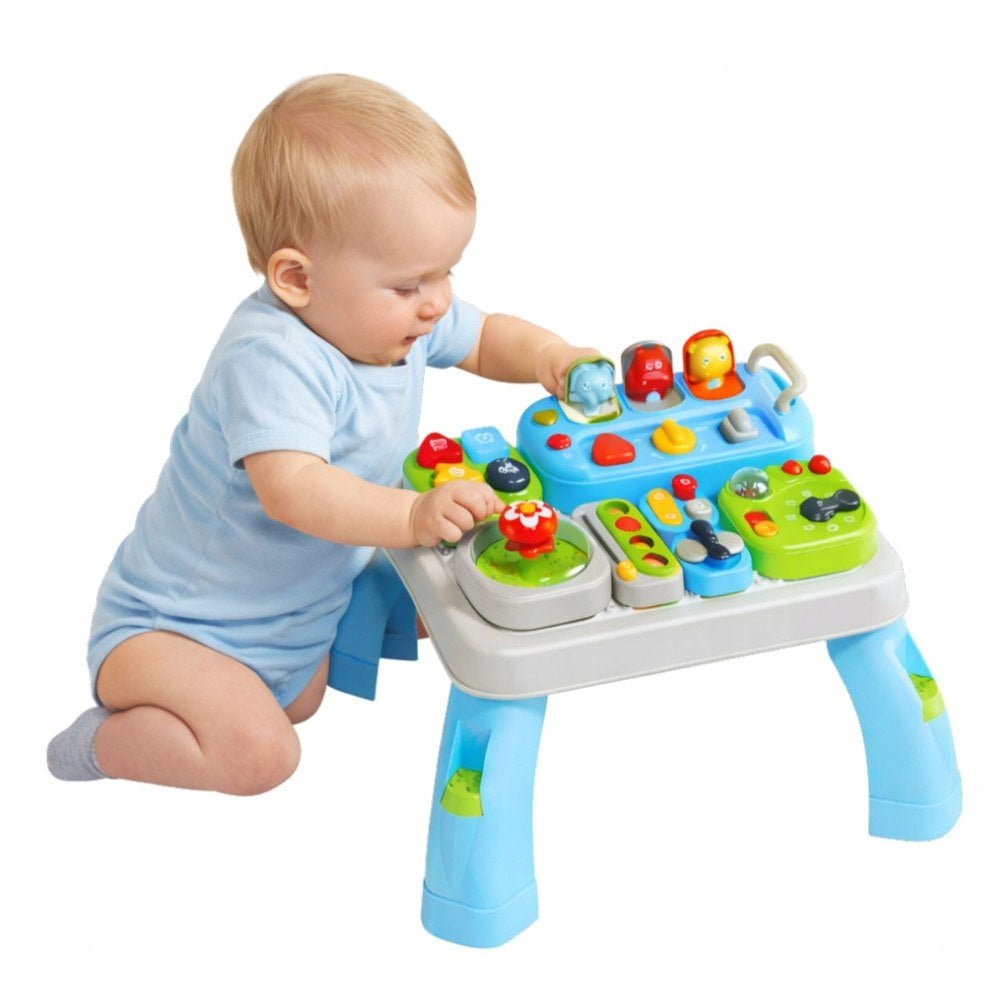 Educational Table Interactive Infant Table Sounds Blue Brand no brand