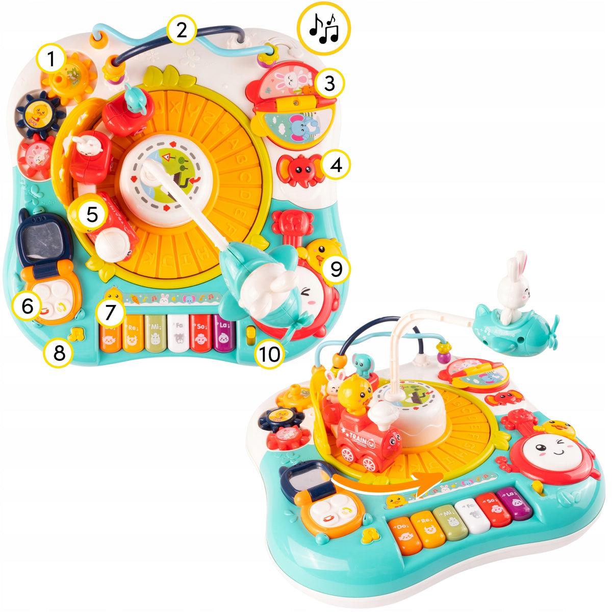Educational Table Interactive Music Panel for Kids Piano 2in1