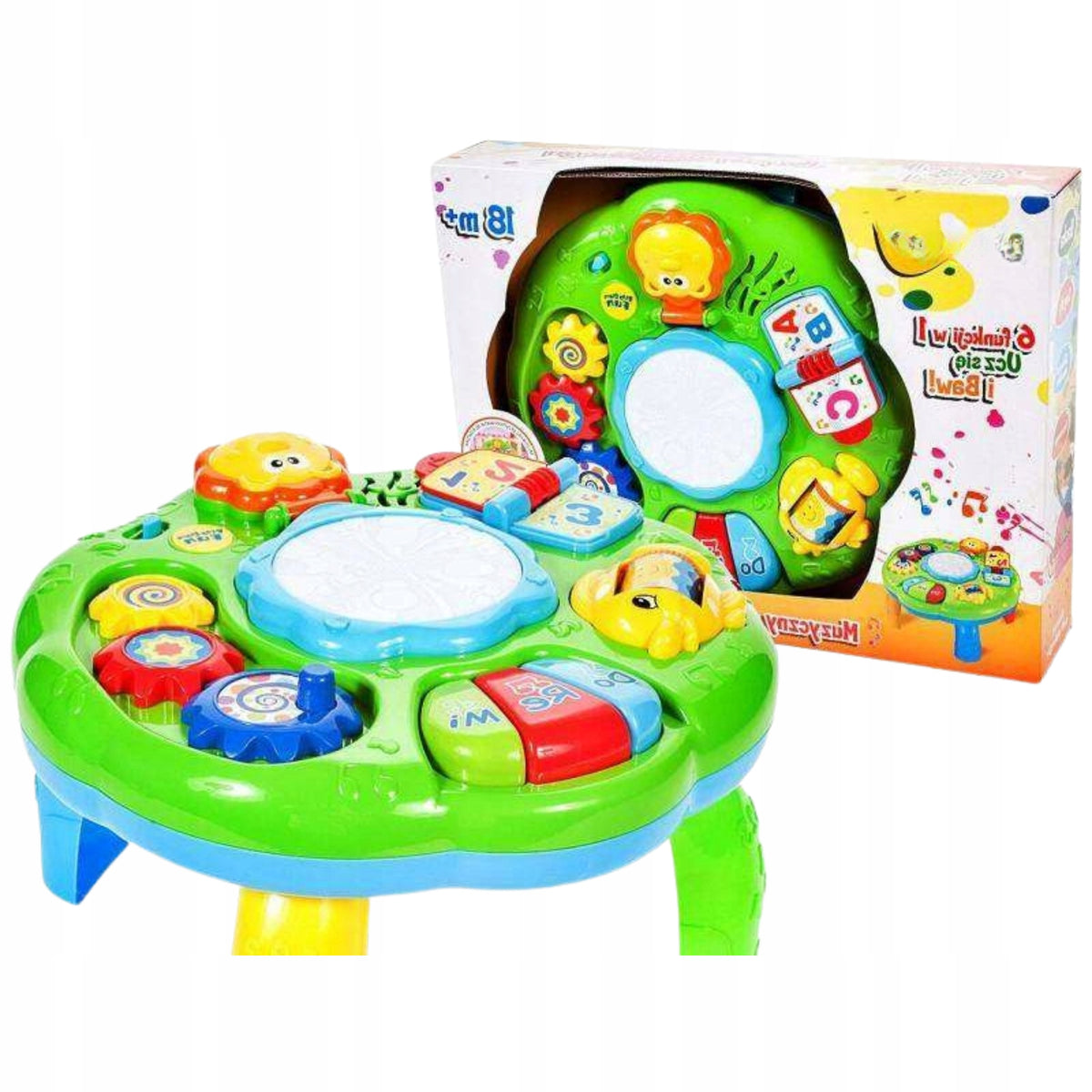 Educational Table Music Panel Piano Wheels Toothed Drum Interactive