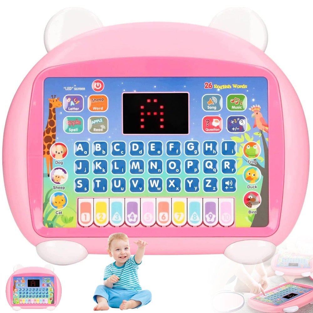 Educational Tablet for Children 3-6 Years Letters Numbers Learning to Speak in Polish