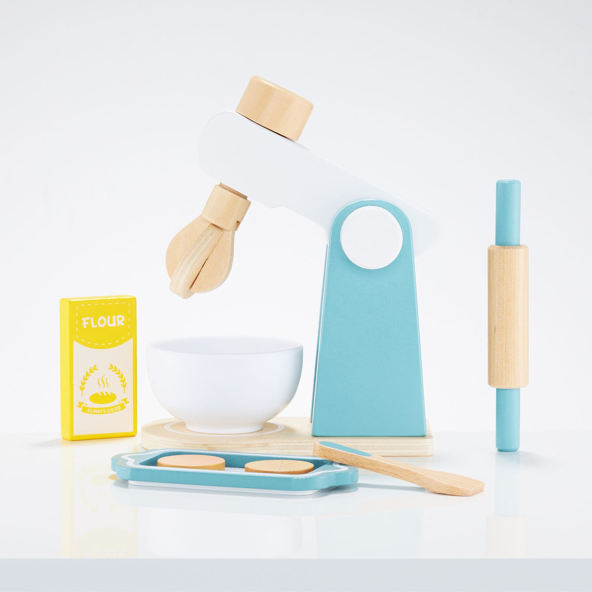 Educational Toy WOODEN MIXER BLENDER FOOD PROCESSOR FOR KIDS 3+ Brand Mamabrum