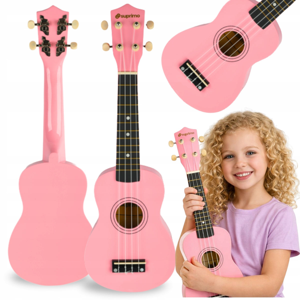Educational Toy Wooden Guitar for Kids Ukulele Learning Game 5 COLORS