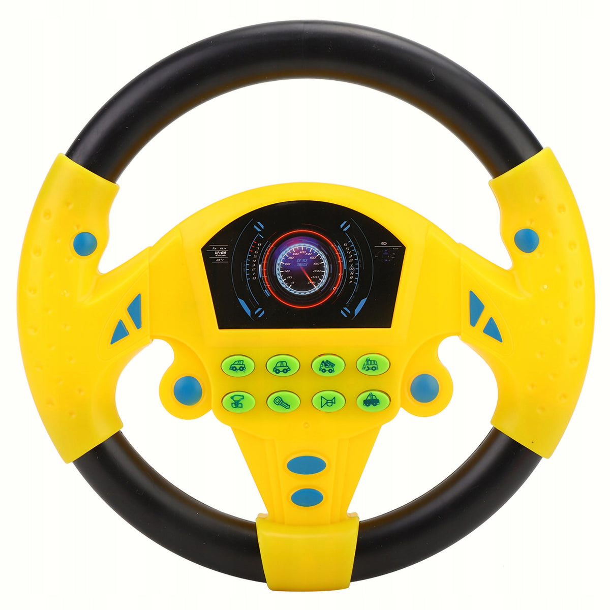 Educational Toy Yellow Musical Steering Wheel for Kids Brand no brand