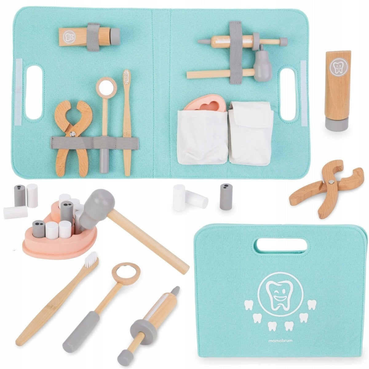 Educational Wooden Sets Small Doctor Dentist with Accessories