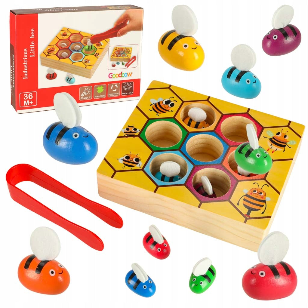 Educational game honeycomb bees montessori