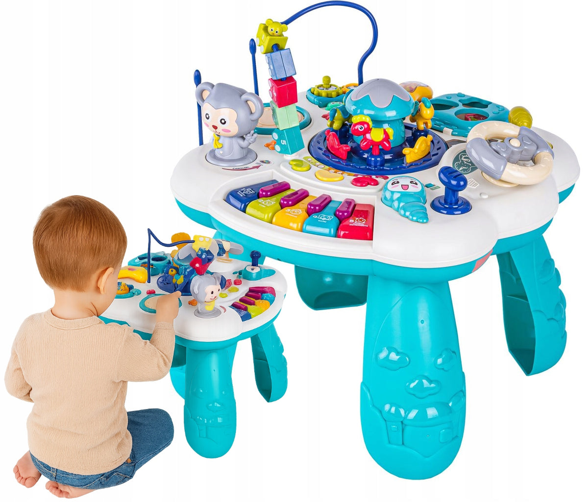 Educational interactive table with piano - toy for children 3 4 years old