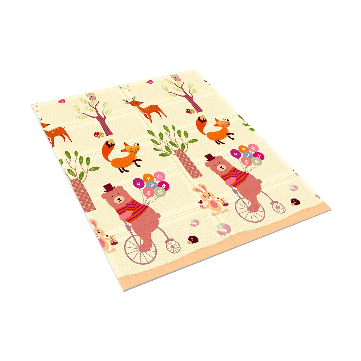 Educational mat for babies foam 180x150 cm forest and animals Rebel Brand Rebel