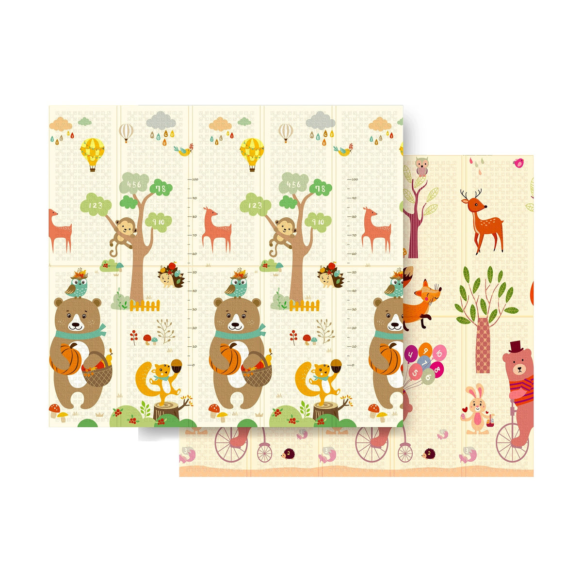 Educational mat for babies foam 200x180 cm forest and animals Rebel
