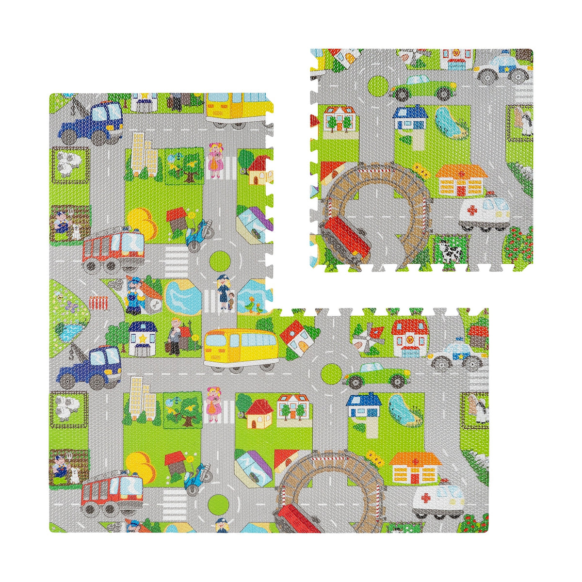 Educational mat for babies foam puzzle 120x120 cm cars Rebel Packaging status original
