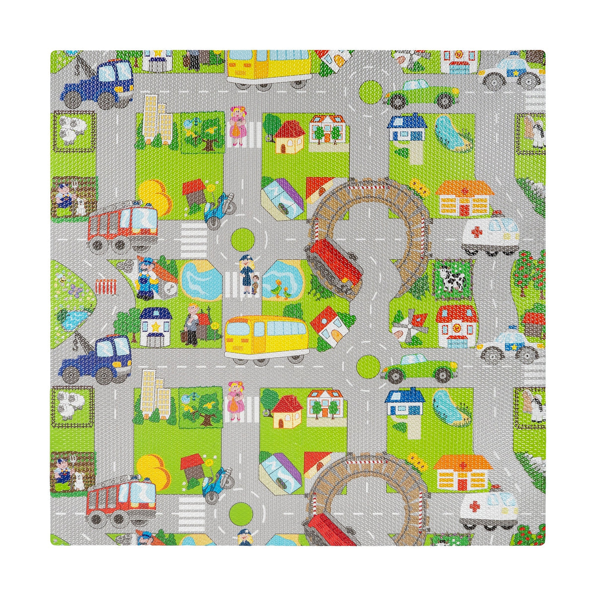 Educational mat for babies foam puzzle 120x120 cm cars Rebel