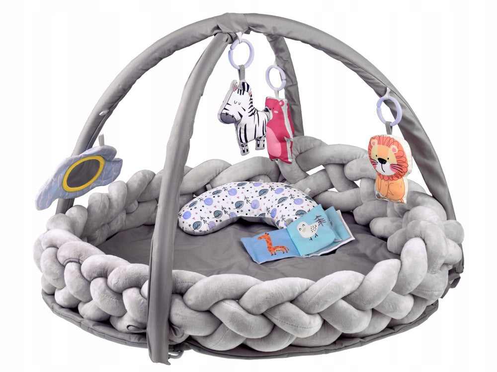 Educational mat with headband and toys + braid braided SWADDLE ZA5875 Brand Jokomisiada