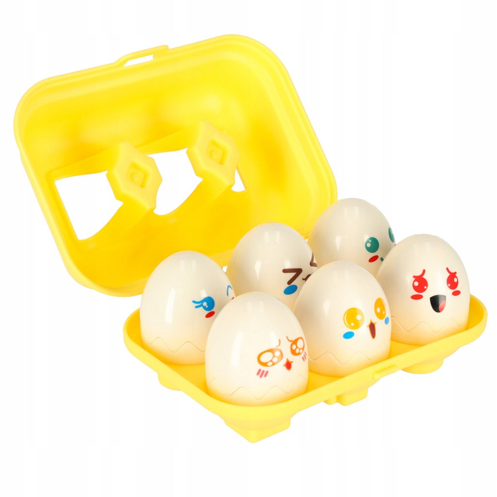Educational puzzle sorter fit egg shapes montessori 6 pcs Brand no brand
