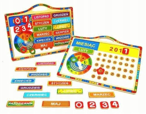 Educational toy Magnetic wooden calendar Brimarex ZB-2630
