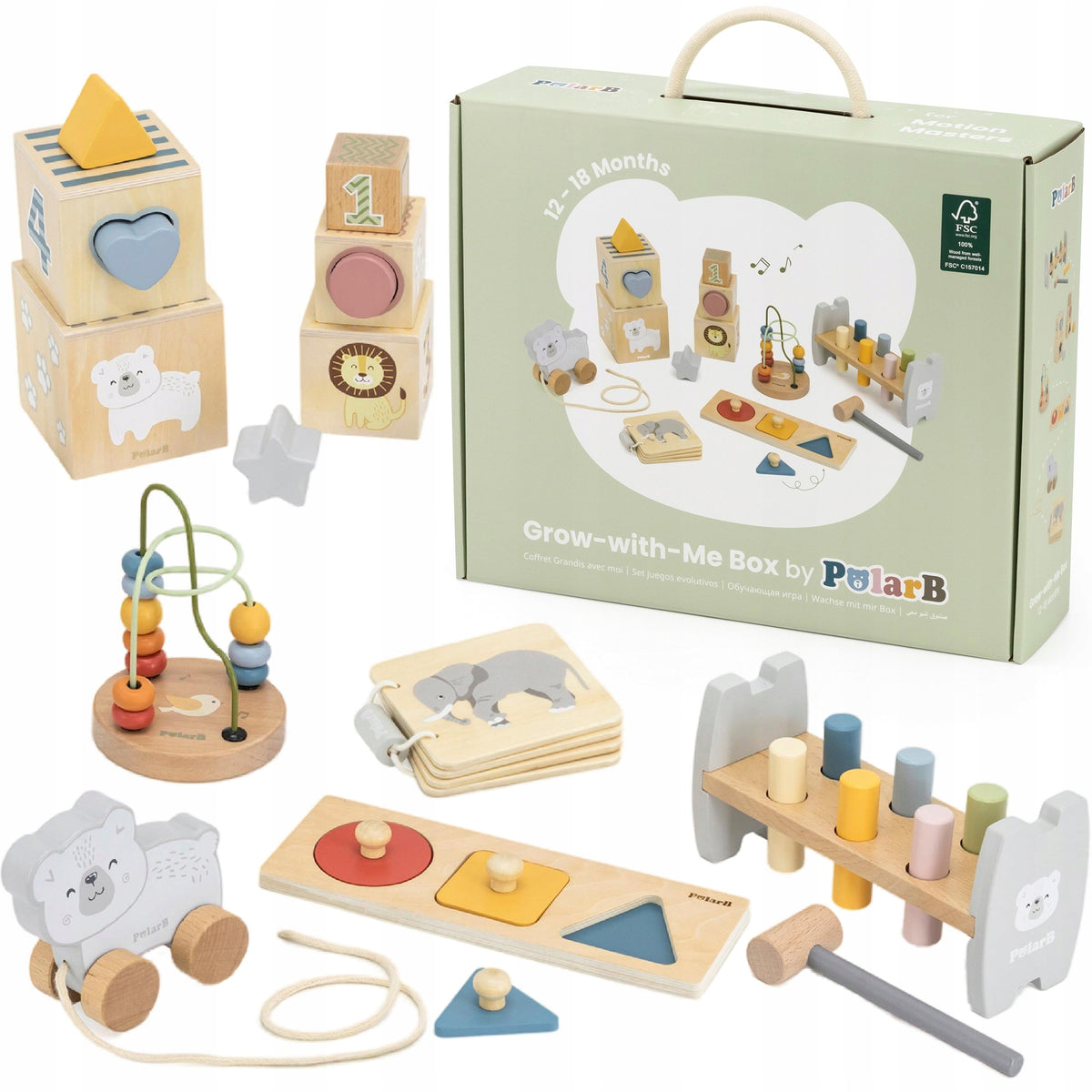 Educational toy set Viga wooden Montessori 12-18 m