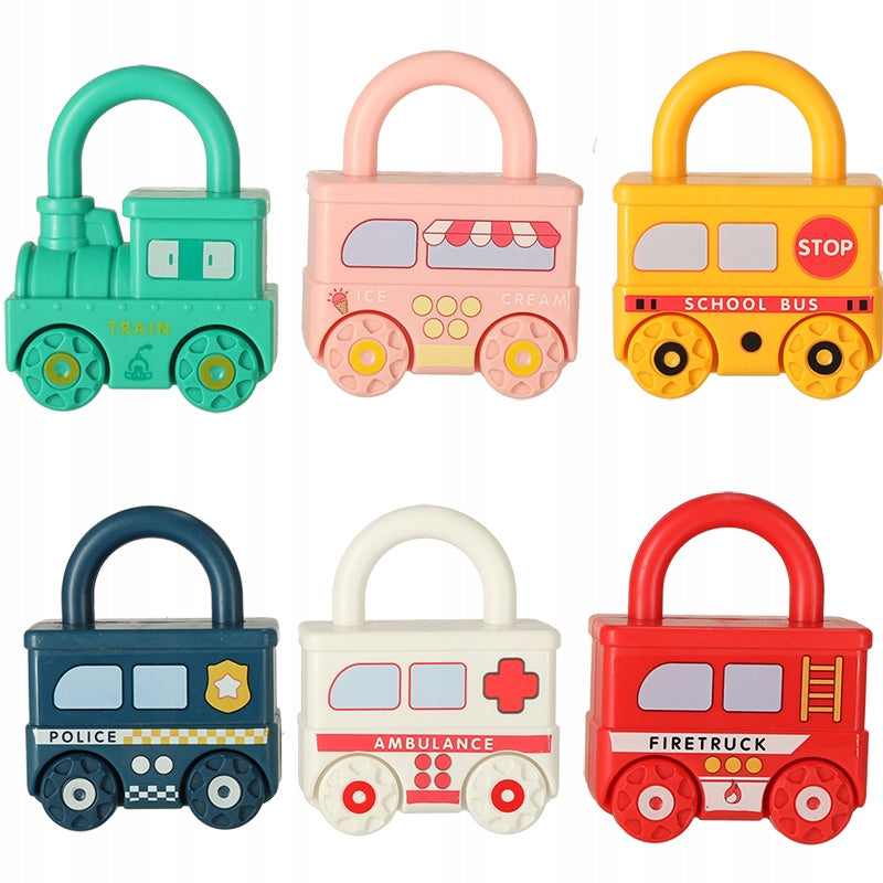 Educational toy train wagons padlocks wagons keys 13 elements Manufacturer code KX4615