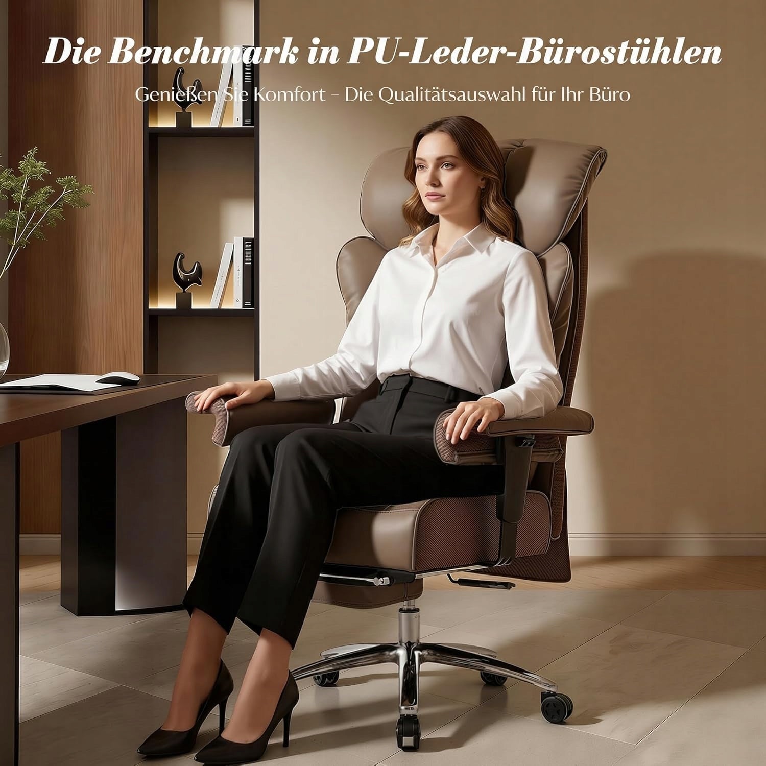 Efomao Office chair XXL 200 kg with footrest Brand no brand