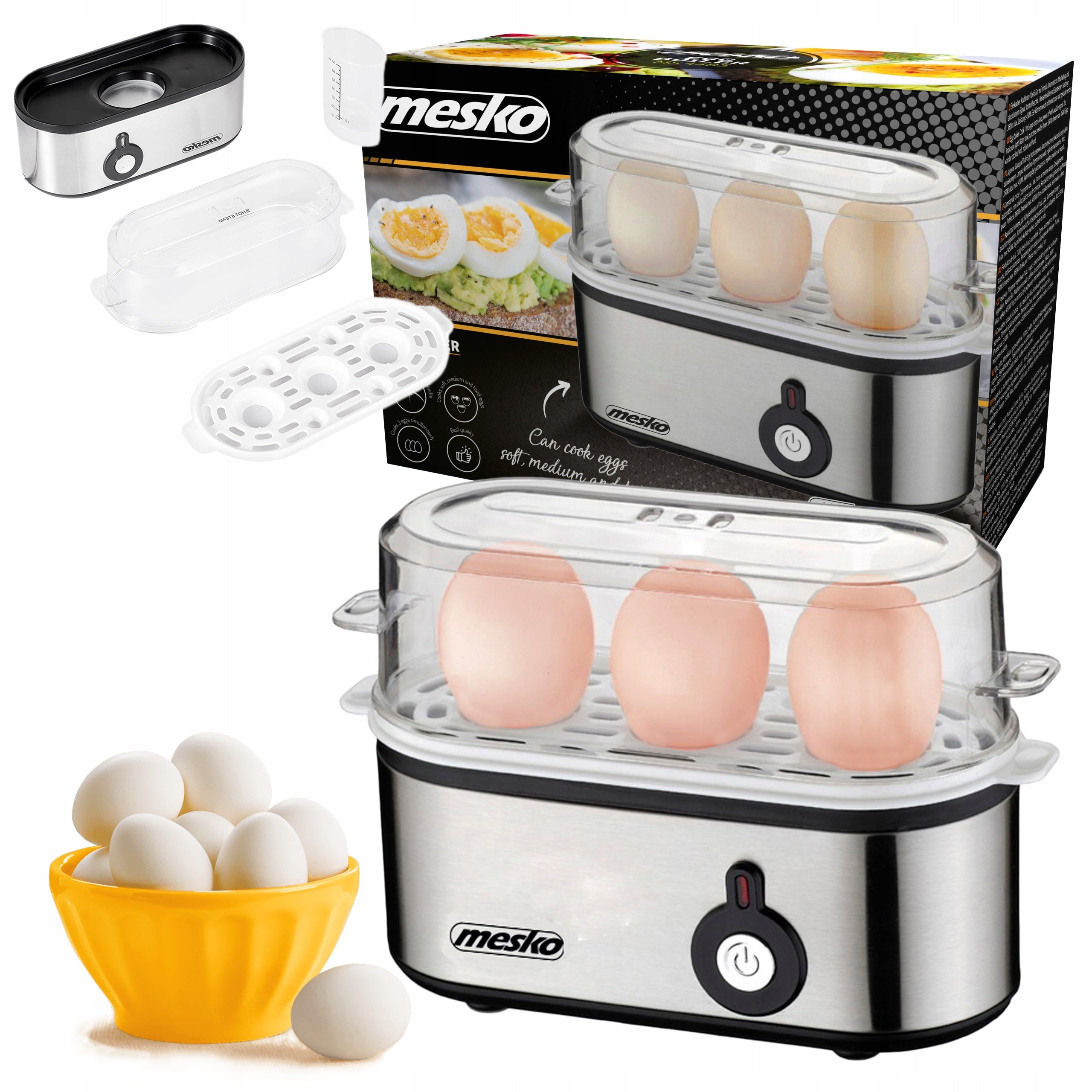 Egg Cooking Machine 3 Eggs Vending Machine Scoop Egg Puncturing Needle