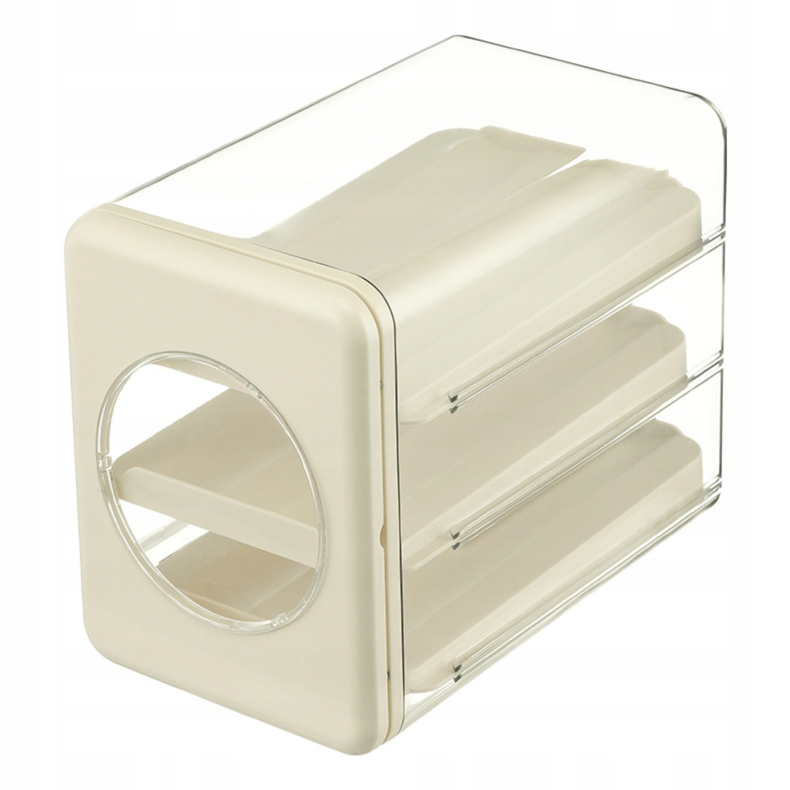 Egg Storage Box 3-Tier Fridge Egg Organizer Transparent for Kitchen, Pantry