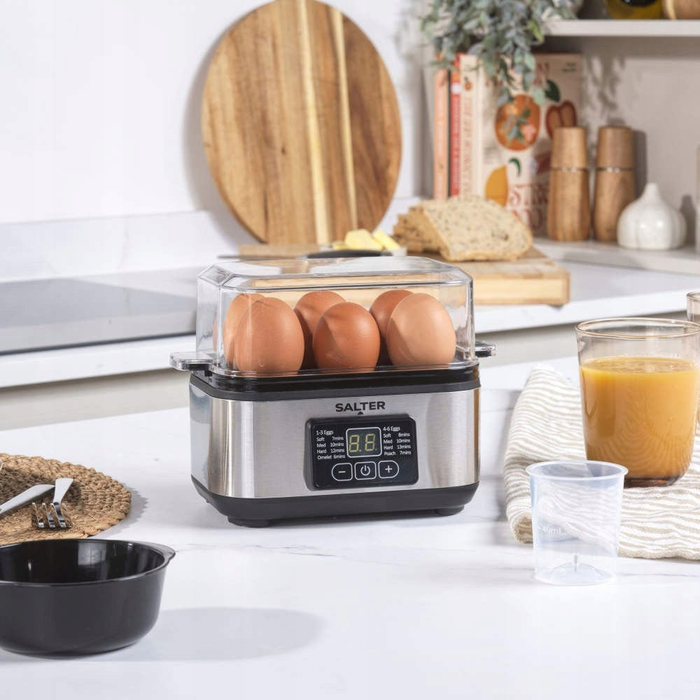 Egg cooker for 6 eggs Salter DIGITAL 430W Steamer Eggs Omelette Pot Measure Manufacturer code EK6153VDE