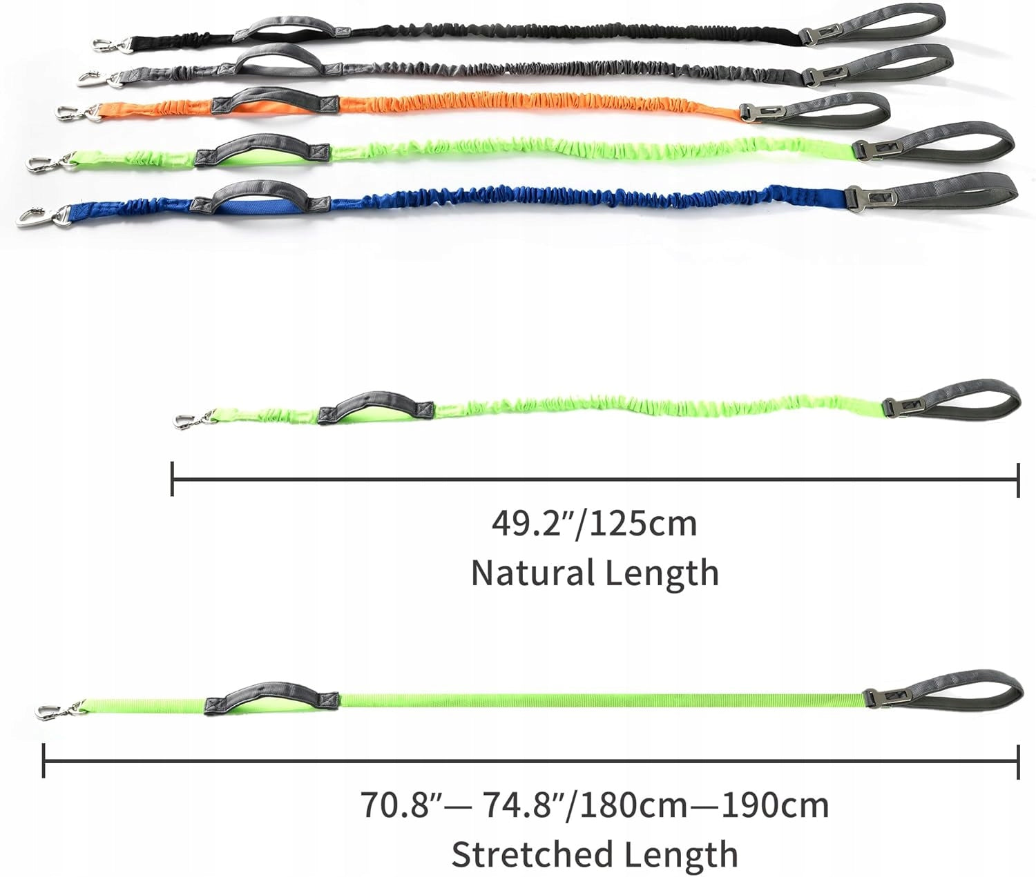 Elastic leash for dog running 125-190 cm Manufacturer code U001