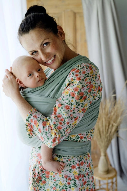 Elastic sling for newborn Litlle Frog Salvia Packaging status original