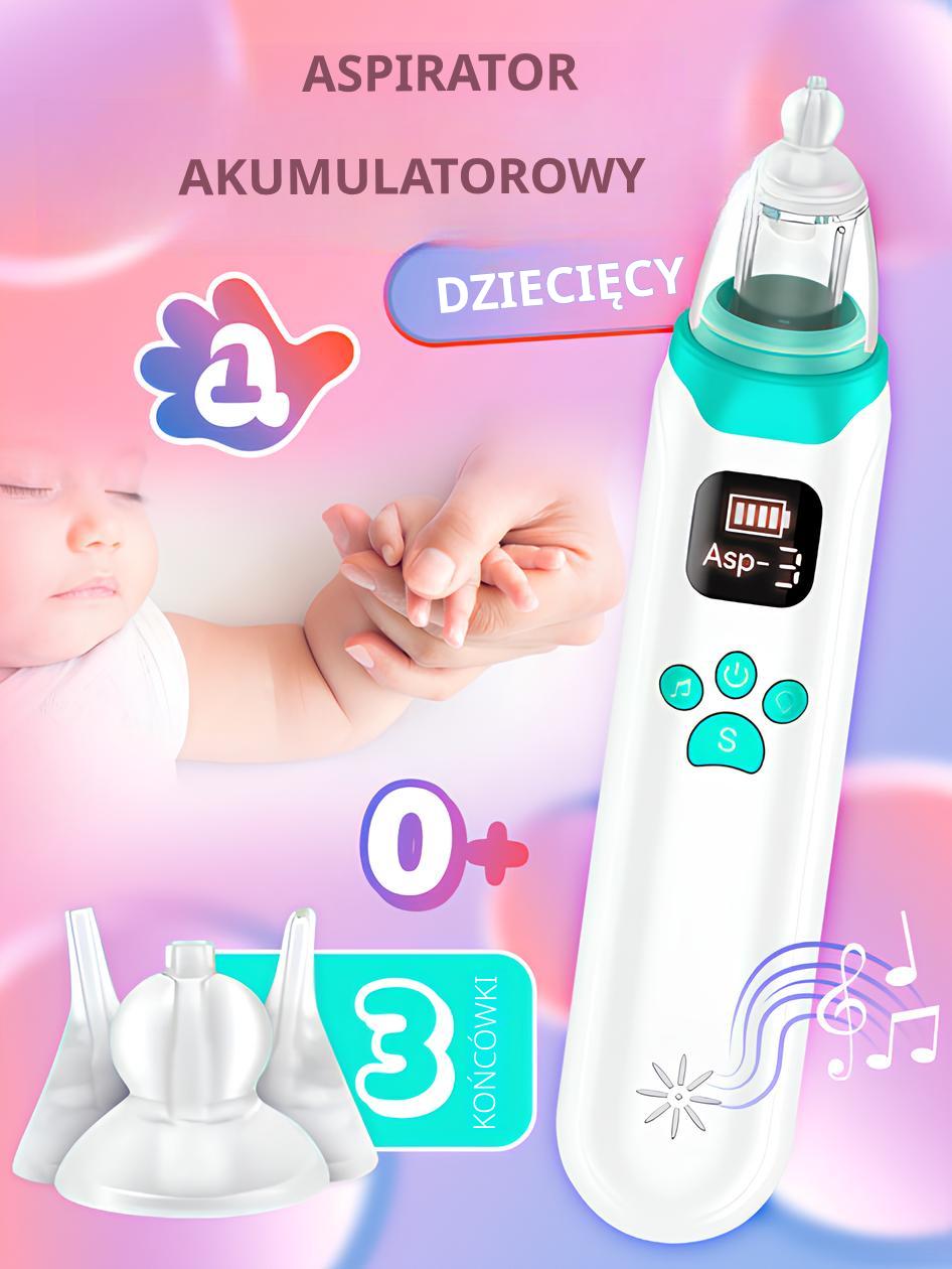 Electric Baby Nasal Aspirator, Nose Snot Suction for Newborns & Kids