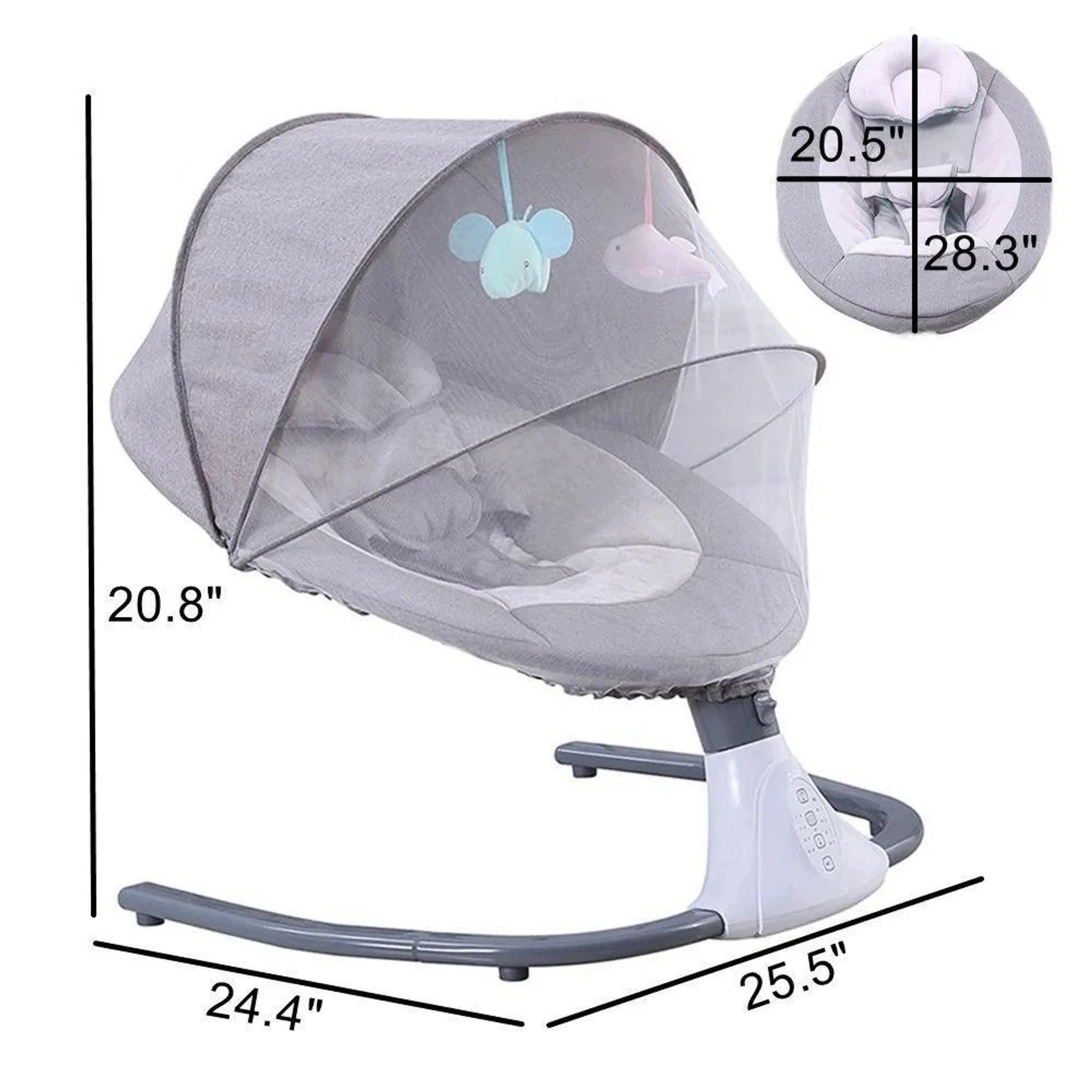 Electric Baby Rocker Up to 20 kg Remote Control USB Mosquito Net Brand no brand
