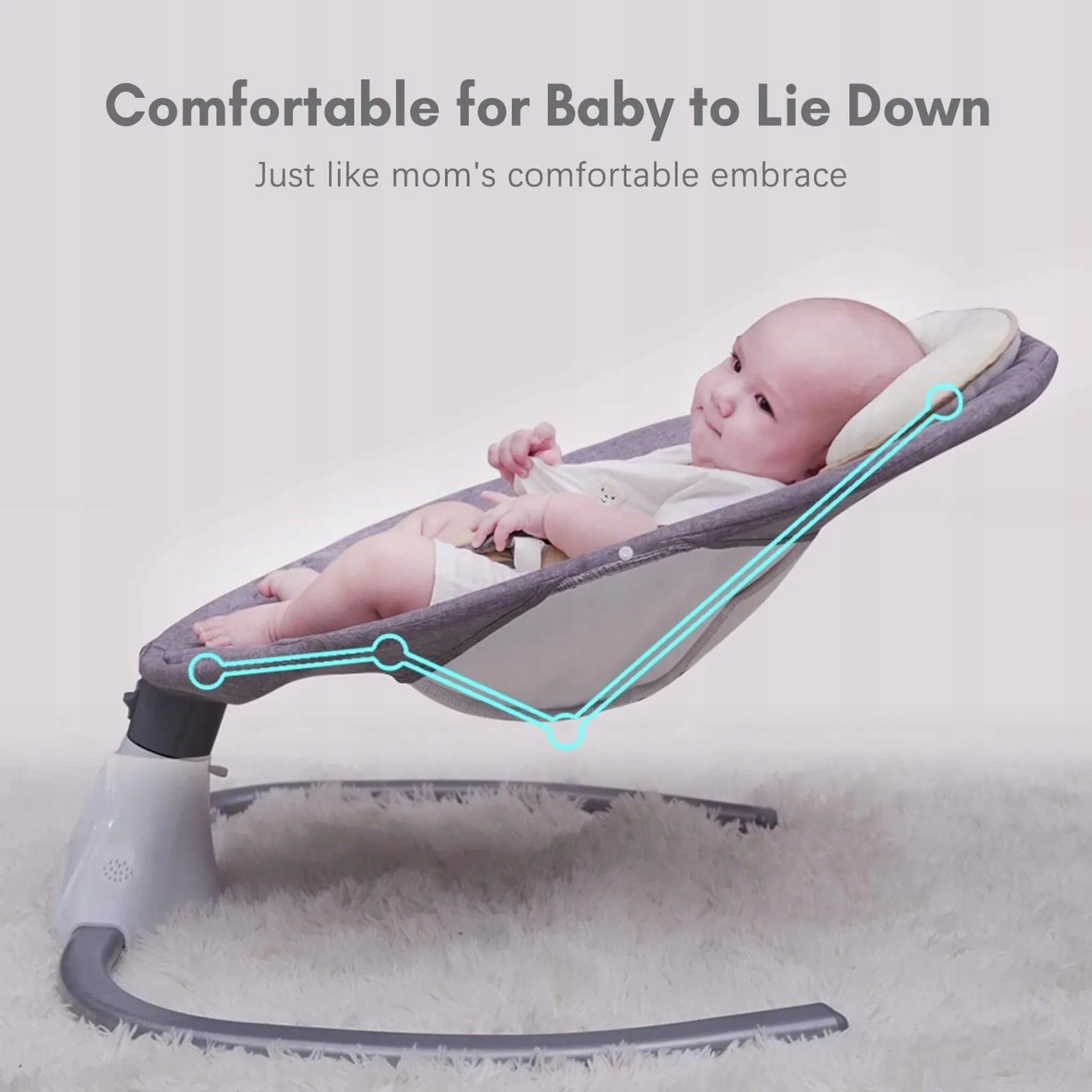 Electric Baby Rocker Up to 20 kg Remote Control USB Mosquito Net Product width 64 cm