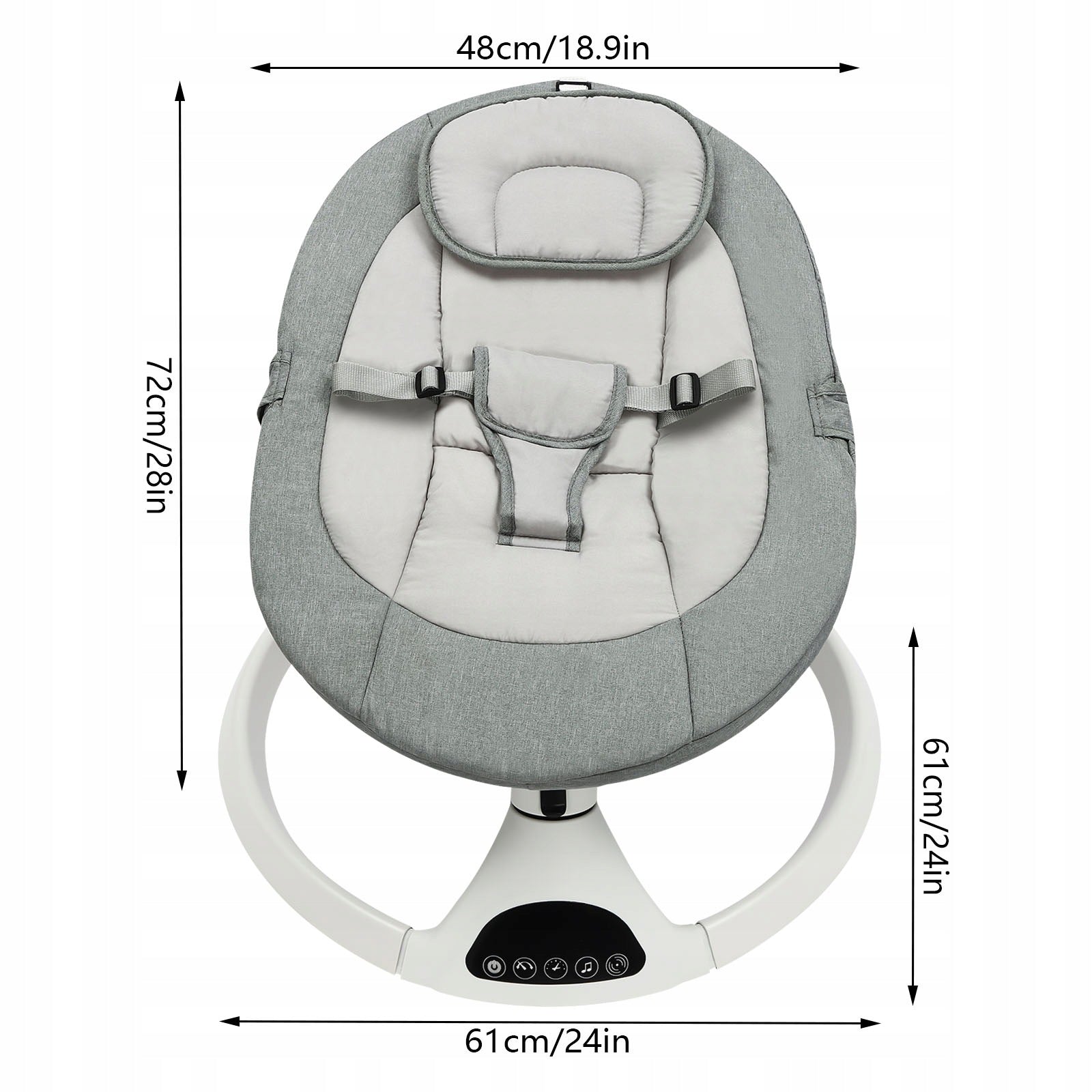 Electric Baby Swing with Bluetooth Remote Control 0-12 Months Manufacturer code 756383271000