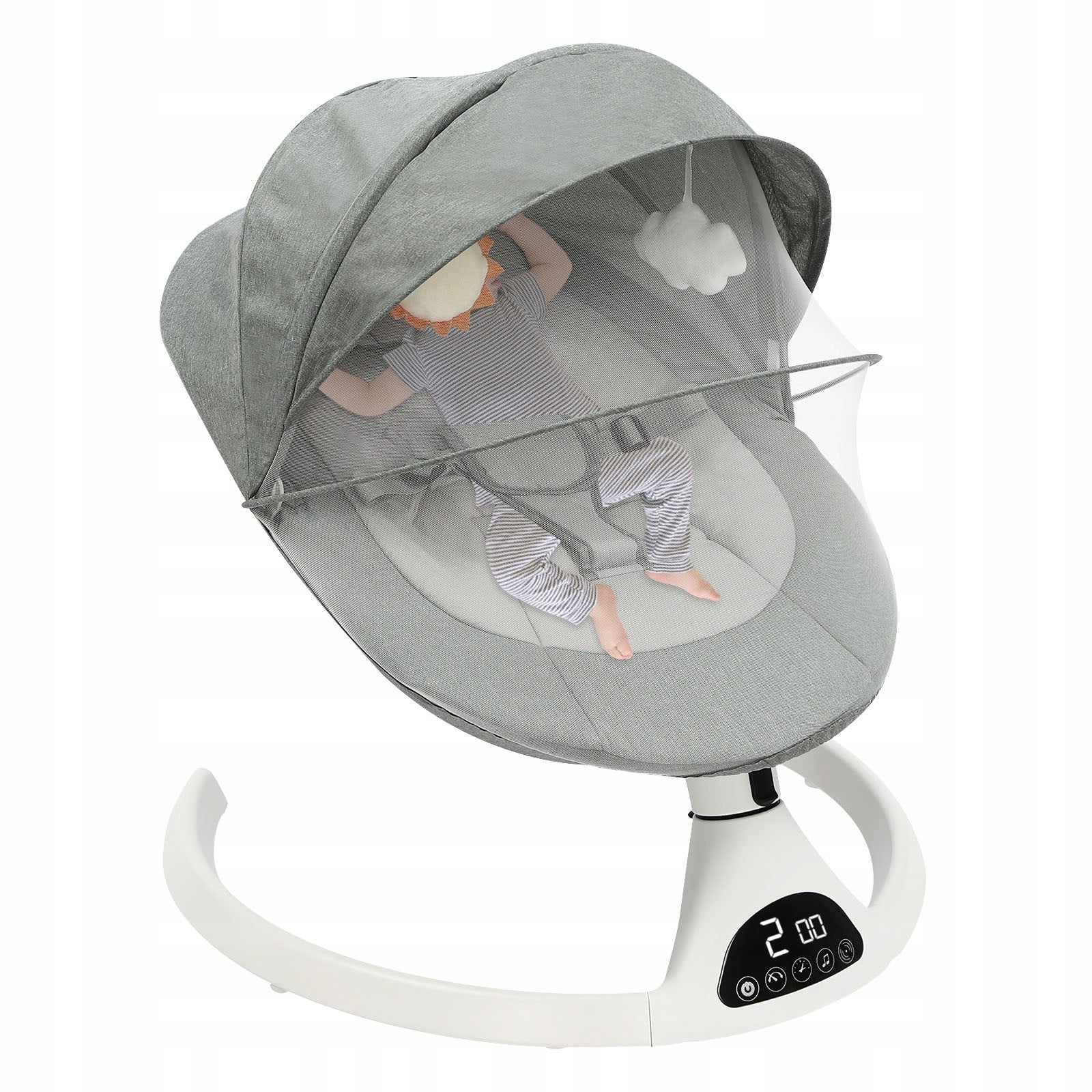Electric Baby Swing with Bluetooth Remote Control 0-12 Months