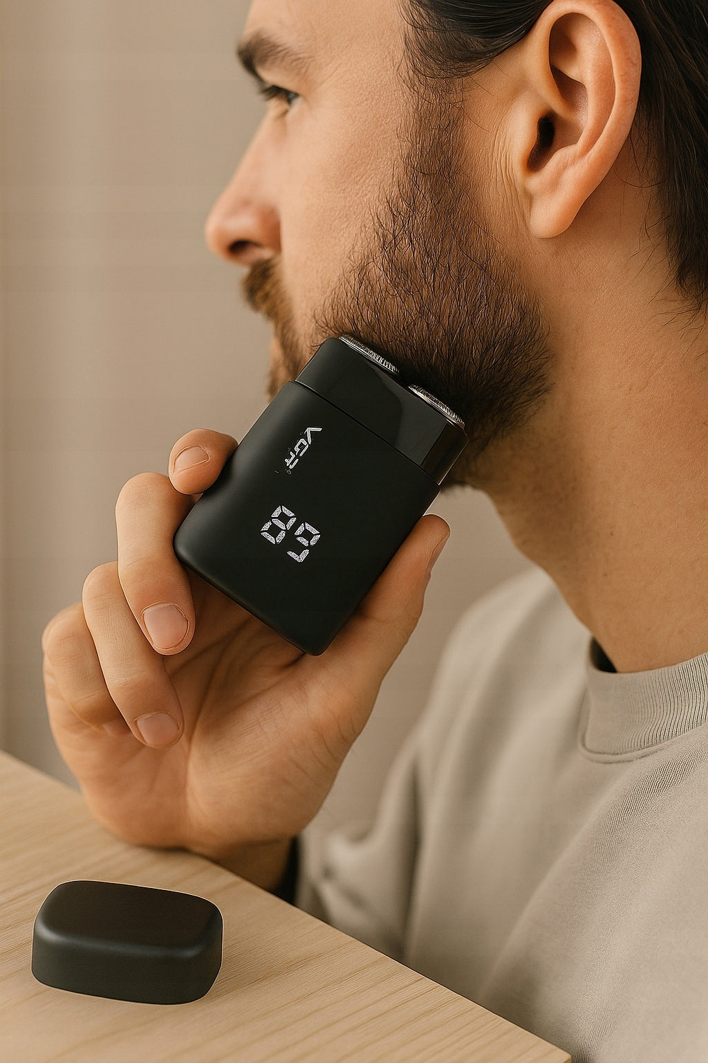 Electric Beard Shaver Waterproof with LED Display 90 min Manufacturer code Golarka elektryczna do brody bezprz. wodoodpo