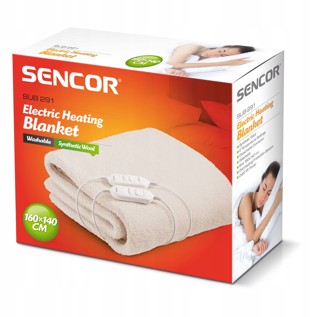 Electric Blanket 160x140 cm Beige 120W SUB 291 Medical device no