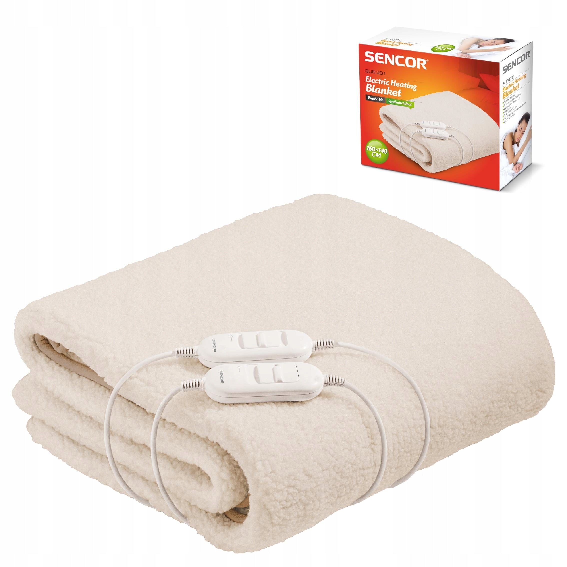 Electric Blanket 160x140 cm Beige 120W SUB 291