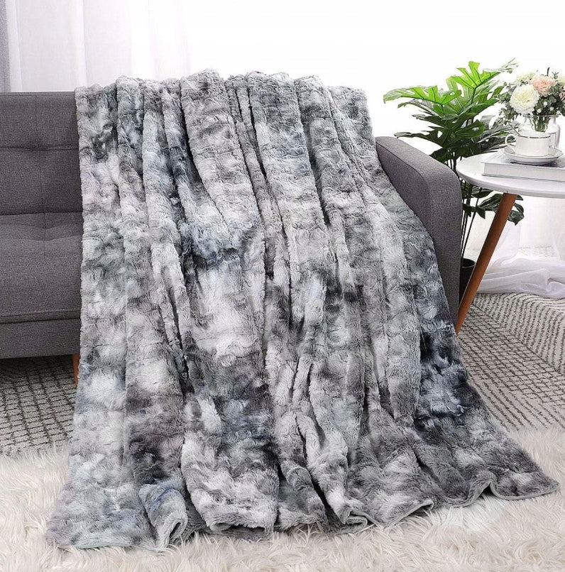 Electric Blanket 180x130 Faux Fur 6 Levels Timer LED Soft Large