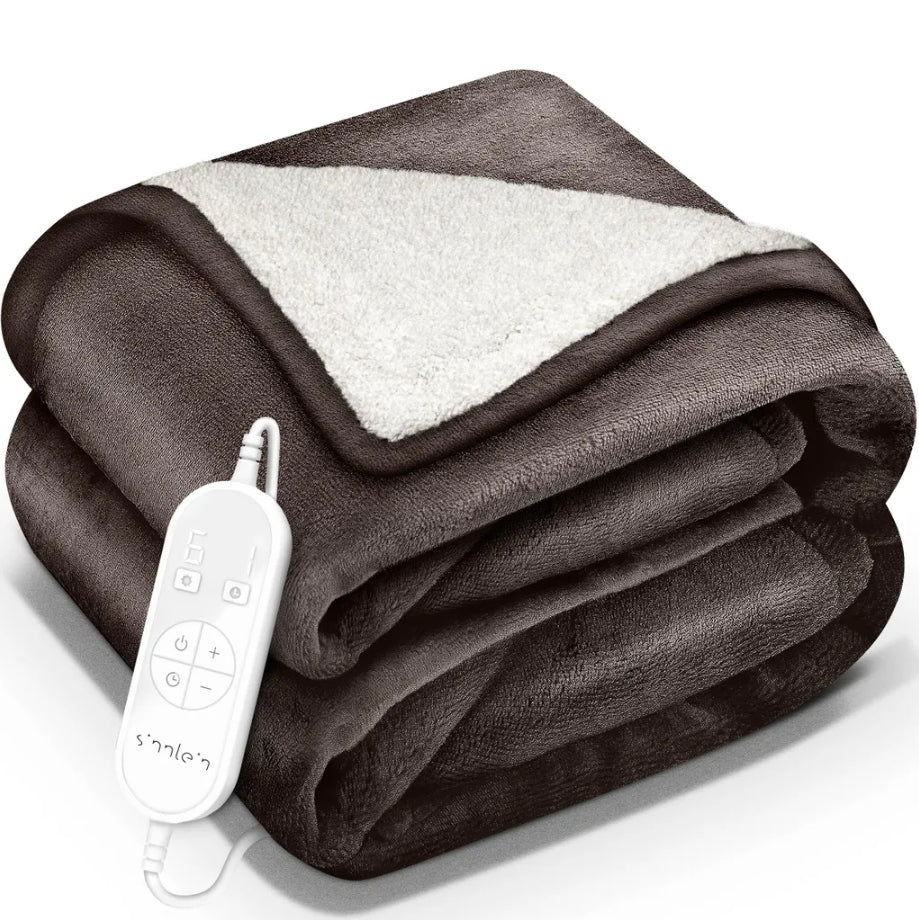 Electric Blanket 200×180 cm 9 Levels Fluffy Heating