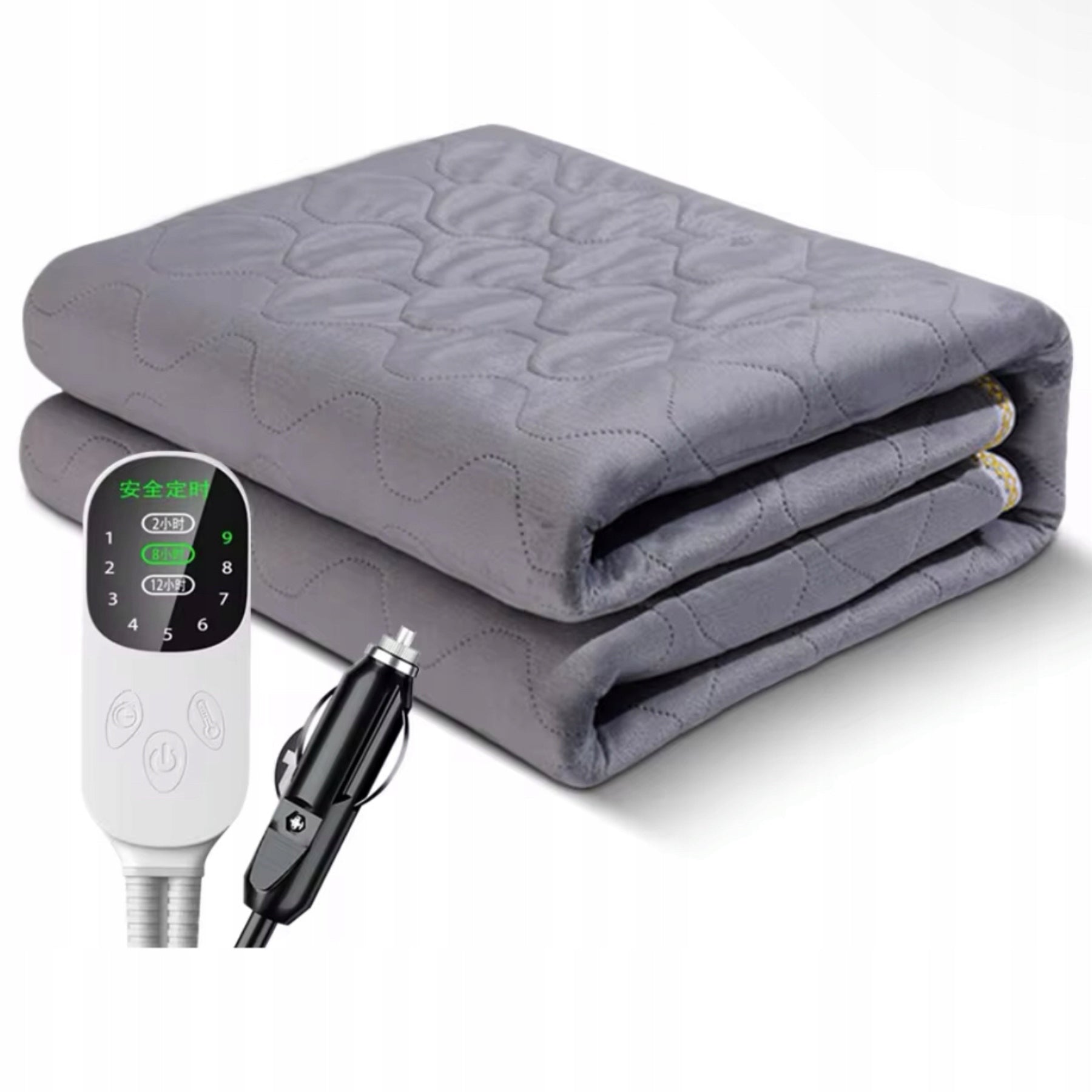 Electric Blanket For Car Heating Grey 70x180cm With Car Plug