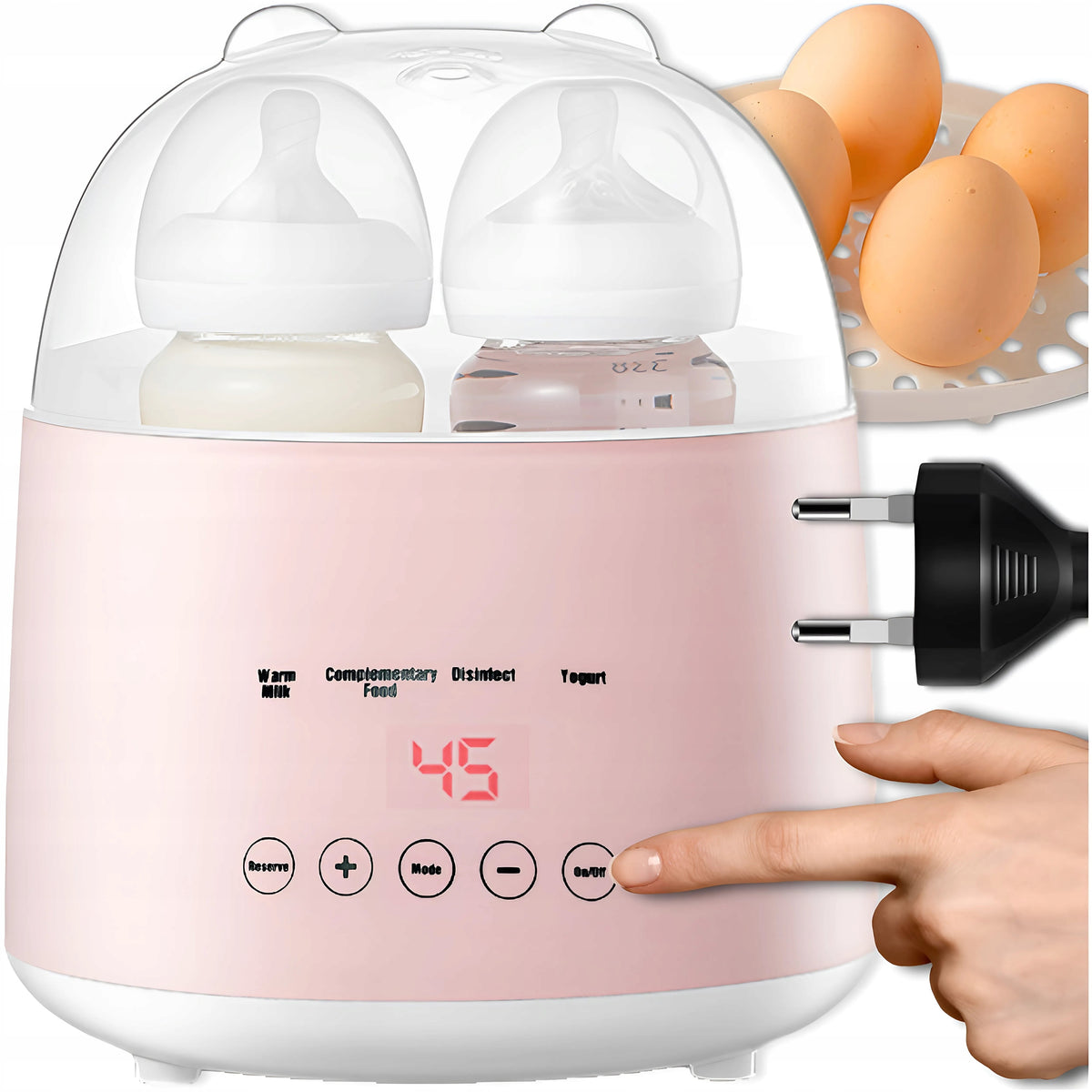 Electric Bottle Warmer Care Life Pink + Egg Cooker