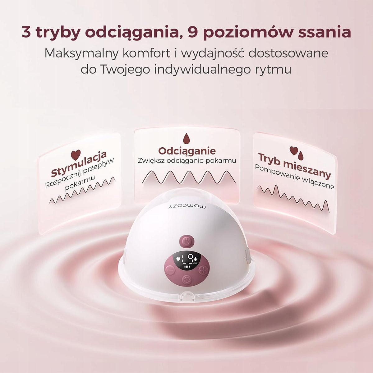 Electric Breast Pump Shell Momcozy M5 Smart App 1pcs Red 24mm Medical device no