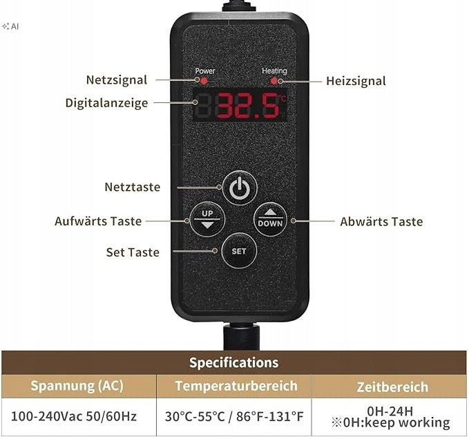 Electric Cat Dog Heating Mat Adjustable Temperature 35 – 50° 70×40 Manufacturer code B0FJ6W6N27