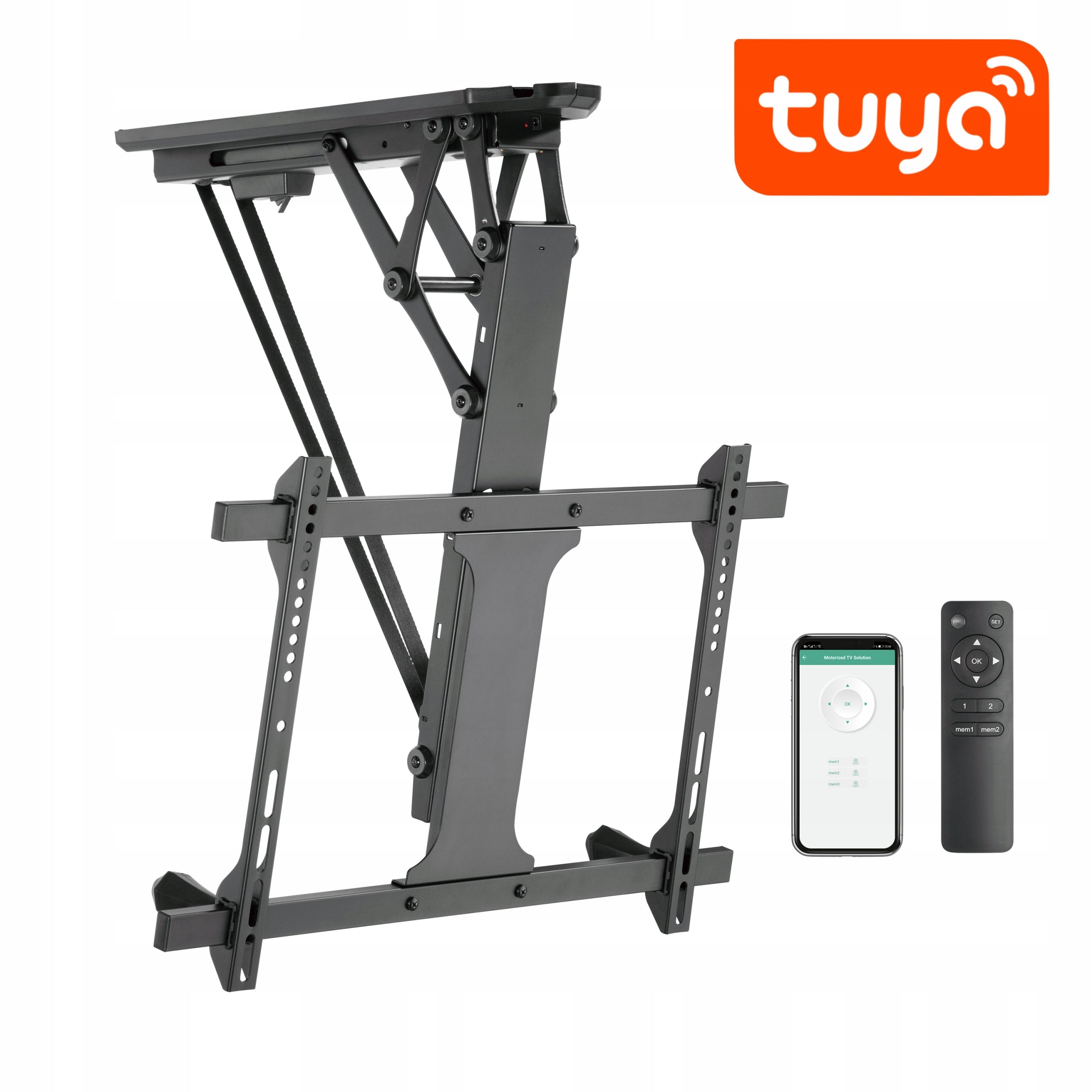 Electric Ceiling Mount Remote Control/Tuya VESA 32-70'' 35kg